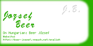 jozsef beer business card